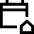 Calendar Home Icon from Sharp Line Set