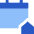 Calendar Home Icon from Sharp Flat Set