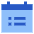 Calendar List Icon from Sharp Flat Set