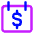 Calendar Money Due Payment Icon from Core Neon Set