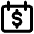 Calendar Money Due Payment Icon from Core Remix Set
