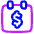 Calendar Money Due Payment Icon from Plump Neon Set