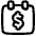 Calendar Money Due Payment Icon from Plump Line Set