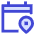 Calendar Pin Event Location Icon from Sharp Duo Set