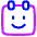 Calendar Smiley Happy Face Icon from Plump Neon Set