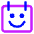 Calendar Smiley Happy Face Icon from Core Neon Set