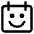 Calendar Smiley Happy Face Icon from Core Line Set