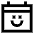 Calendar Smiley Happy Face Icon from Sharp Line Set