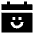 Calendar Smiley Happy Face Icon from Sharp Solid Set