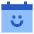 Calendar Smiley Happy Face Icon from Sharp Flat Set