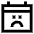 Calendar Smiley Sad Face Icon from Sharp Line Set
