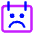 Calendar Smiley Sad Face Icon from Core Neon Set