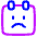 Calendar Smiley Sad Face Icon from Plump Neon Set
