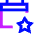Calendar Star Icon from Sharp Neon Set