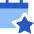 Calendar Star Icon from Sharp Flat Set