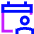 Calendar User Icon from Sharp Neon Set