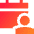 Calendar User Icon from Sharp Gradient Set