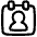 Calendar User Icon from Plump Line Set
