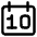 Date 10 Calendar Icon from Core Line Set