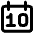 Date 10 Calendar Icon from Core Remix Set