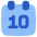 Date 10 Calendar Icon from Plump Flat Set