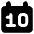 Date 10 Calendar Icon from Core Solid Set