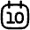 Date 10 Calendar Icon from Flex Line Set