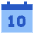 Date 10 Calendar Icon from Sharp Flat Set