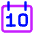 Date 10 Calendar Icon from Core Neon Set