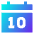 Date 10 Calendar Icon from Sharp Gradient Set