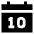 Date 10 Calendar Icon from Sharp Solid Set