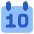 Date 10 Calendar Icon from Core Flat Set