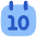 Date 10 Calendar Icon from Flex Flat Set