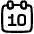 Date 10 Calendar Icon from Plump Line Set
