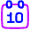 Date 10 Calendar Icon from Plump Neon Set
