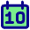 Date 10 Calendar Icon from Core Pop Set