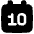 Date 10 Calendar Icon from Plump Solid Set