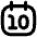Date 10 Calendar Icon from Flex Remix Set