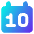 Date 10 Calendar Icon from Core Gradient Set