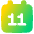 Date 11 Calendar Icon from Plump Gradient Set
