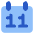 Date 11 Calendar Icon from Core Flat Set