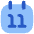 Date 11 Calendar Icon from Flex Flat Set
