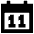Date 11 Calendar Icon from Sharp Remix Set