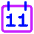 Date 11 Calendar Icon from Core Neon Set