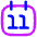 Date 11 Calendar Icon from Flex Neon Set