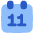 Date 11 Calendar Icon from Plump Flat Set