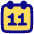 Date 11 Calendar Icon from Plump Pop Set