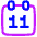 Date 11 Calendar Icon from Plump Neon Set