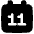 Date 11 Calendar Icon from Plump Solid Set