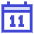 Date 11 Calendar Icon from Sharp Duo Set